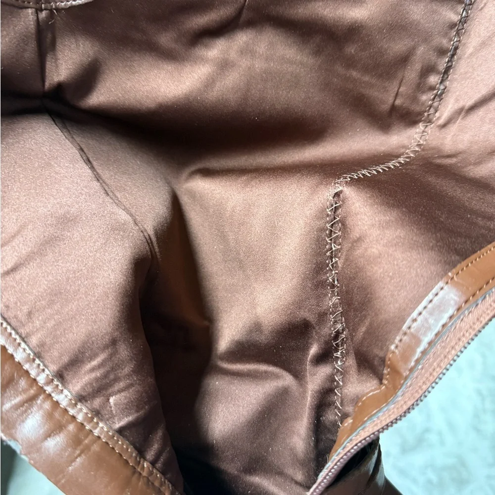 Marc Fisher Glimmer cognac leather riding boots Sz 6